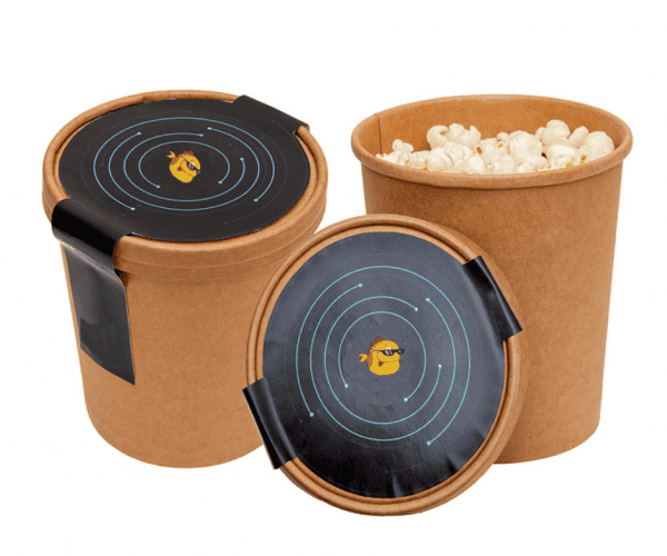 popcorn w ekologicznym pudełku