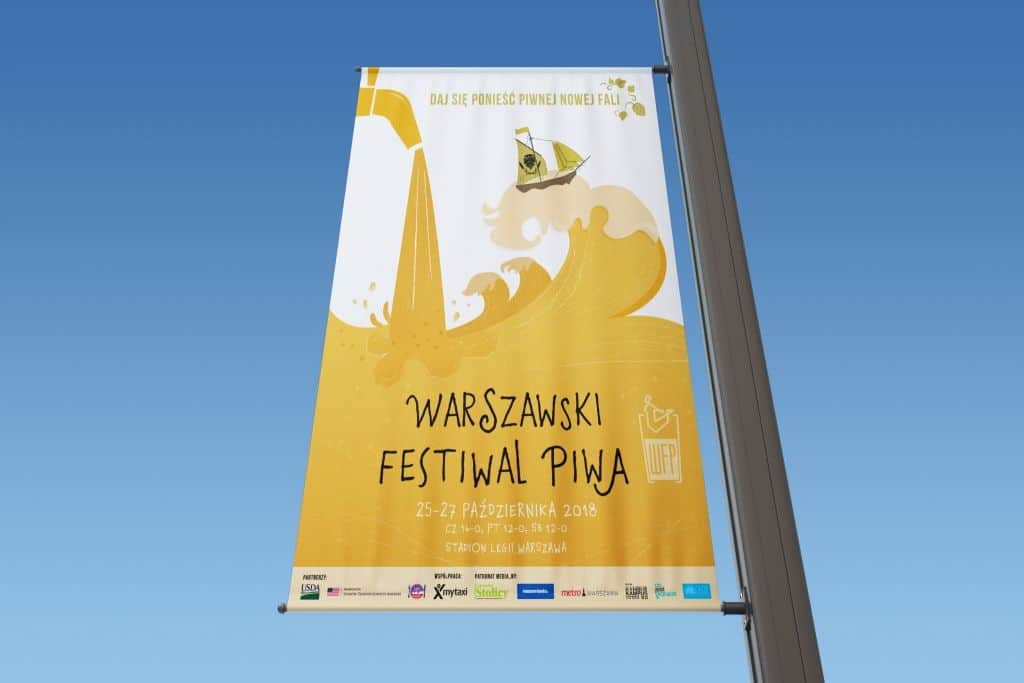 baner tekstylny dwustronny baner reklamowy pionowy