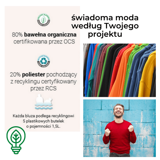 bluzy z bawełny organicznej i recyklingowanego poliestru z logo bluzy z bawełny organicznej i recyklingowanego poliestru z logo