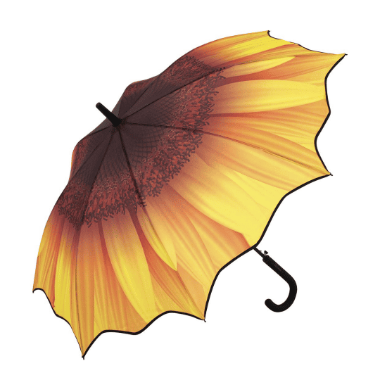 parasol w kształcie kwiatu słonecznika