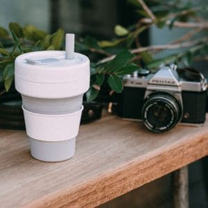 ekogadżety, składany kubek z logo, prezent biznesowy