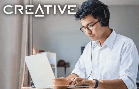słuchawki creative z nadrukiem