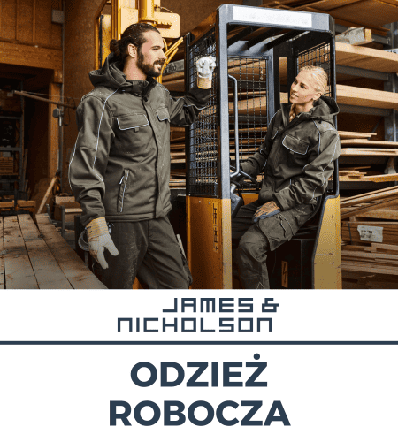 odzież z logo james nicholson