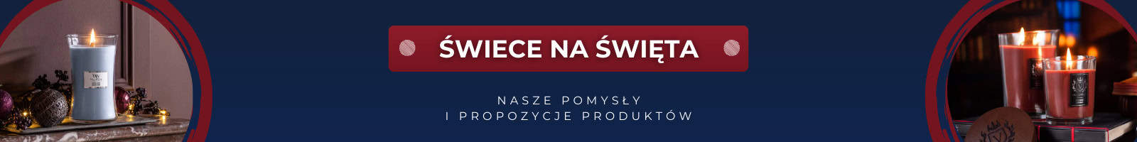 świece na sezon świąteczny
