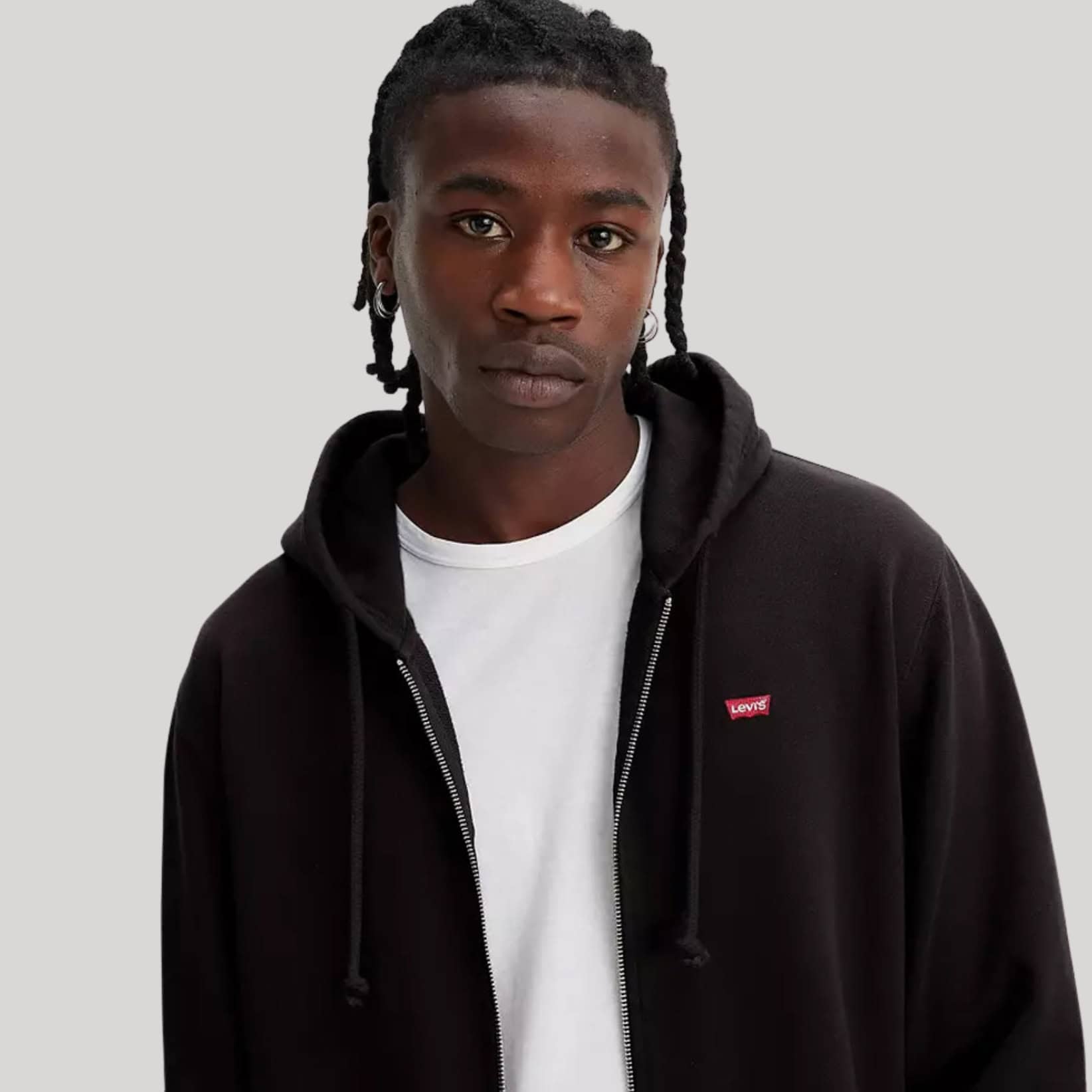 Męska czarna bluza rozpinana Levi’s® The Original HM Zip Up jako nowoczesna odzież firmowa premium dla korporacji i instytucji